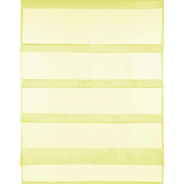 Transparente Bistrogardine Raffoptik mit Stangendurchzug in Voile, schlicht und modern in vielen verschiedenen Farben erhältlich (80 x 110 cm / gelb - zitronengelb) – Bild 1