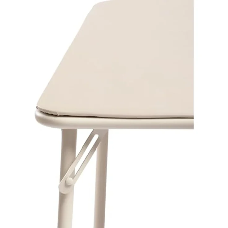 FurnitureR Moderner Klapptisch 86cm, quadratischer Falttisch mit stabilem Metallgestell, vielseitig nutzbar als Beistell-, Arbeits- oder Spieletisch, platzsparend für Wohnzimmer & Gästezimmer, Beige – Bild 6