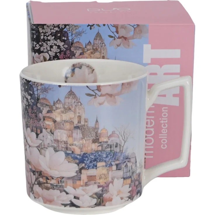 DUO Becher 450 ml MODERN CITY OF MAGNOLIAS New Bone China Porzellan – Bild 1