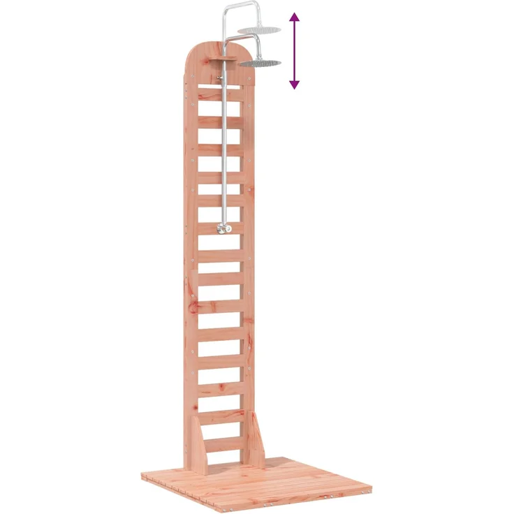 vidaXL Gartendusche 223 cm Massives Douglasholz und Edelstahl Natur 886330 – Bild 9