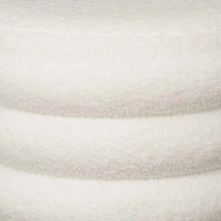 HOME DECO FACTORY, HD7623, Bouclette Freya Aufbewahrungs-Pouf, Natural Crush, Möbel, Sitz, Pouf und Bodenkissen, 37 x 43,5 x 37 cm, Sitzhöhe 43,5 cm, Weiß – Bild 6
