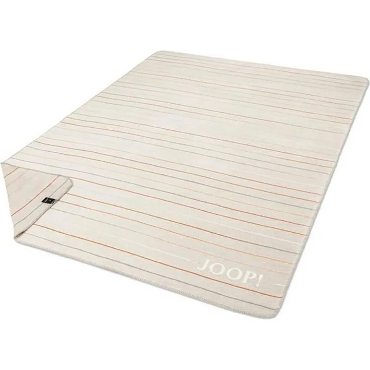 Wohndecke MOVE, 150 x 200 cm, Sandfarben, Streifenmuster, JOOP!, Mischgewebe, mit Zierstich