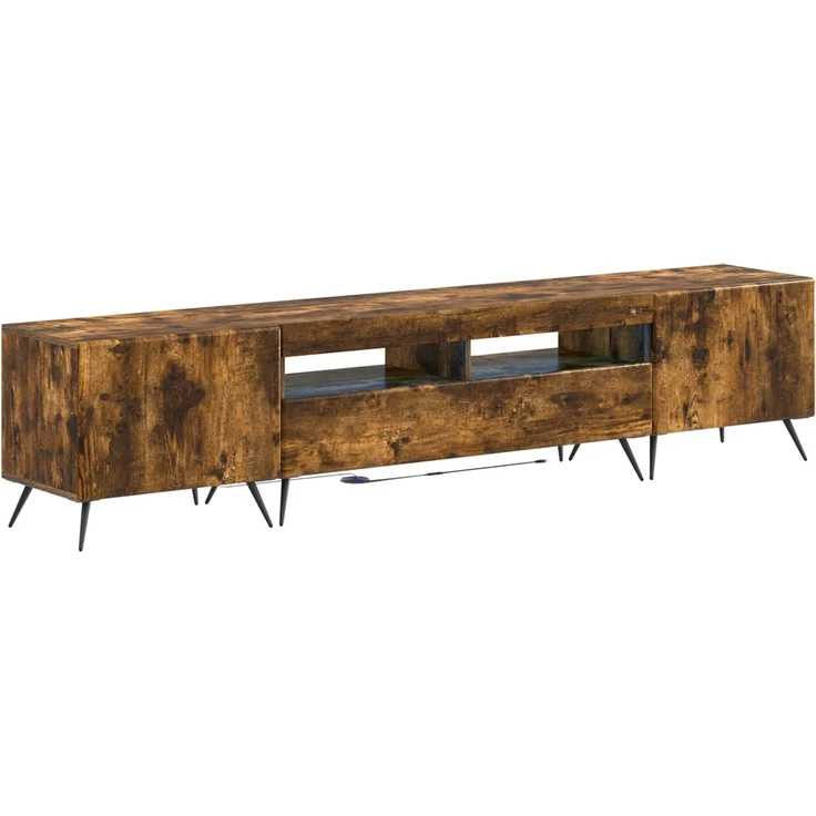 vidaXL LED-TV-Schrank BREDA 3 stk. Raucheiche Holzwerkstoff 3416926 – Bild 2