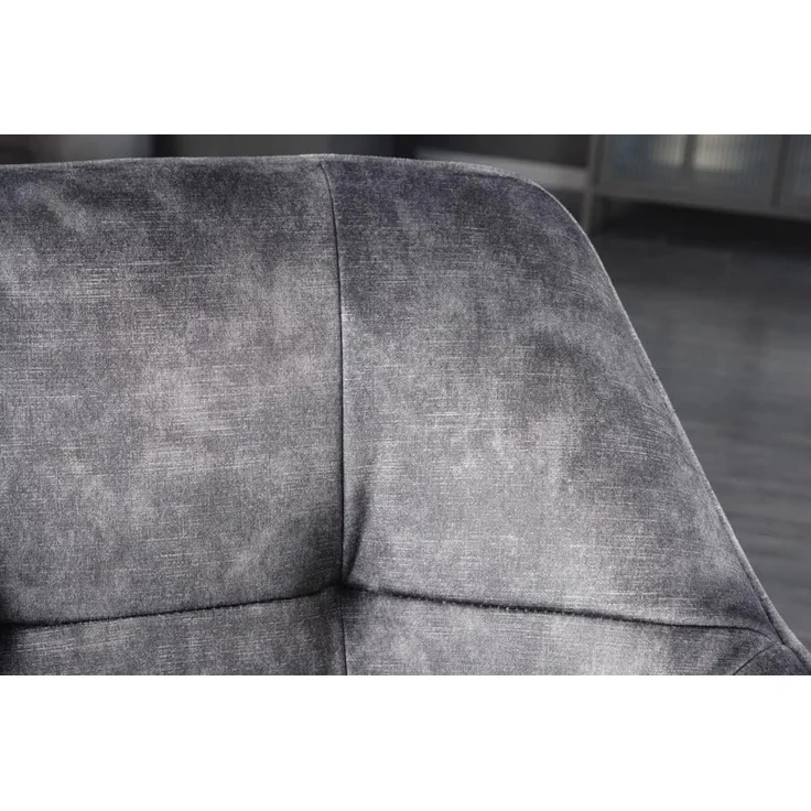 riess-ambiente Esszimmerstuhl LOFT dunkelgrau / schwarz (Einzelartikel, 1 St), Küche · Samt · Metall · 180° drehbar · Industrial – Bild 4