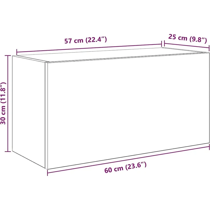 vidaXL Bad-Wandschrank Weiß 60x25x30 cm Holzwerkstoff 860058 – Bild 12