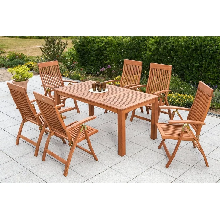 Comodoro Gartenmöbel Set 7tlg, 170 x 90 cm – Bild 3