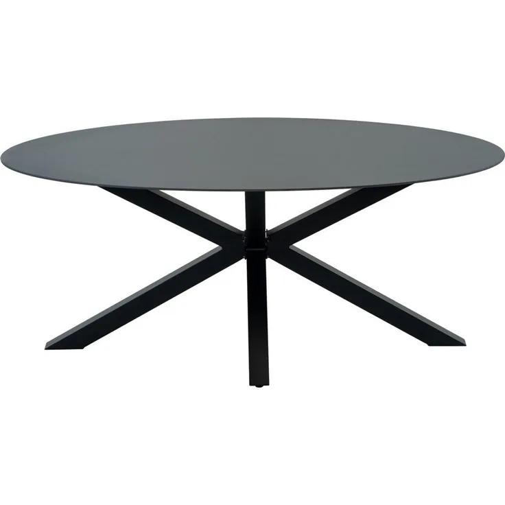 Lesli Living Gartentisch Tisch Crest oval 180x100 cm Aluminium schwarz
