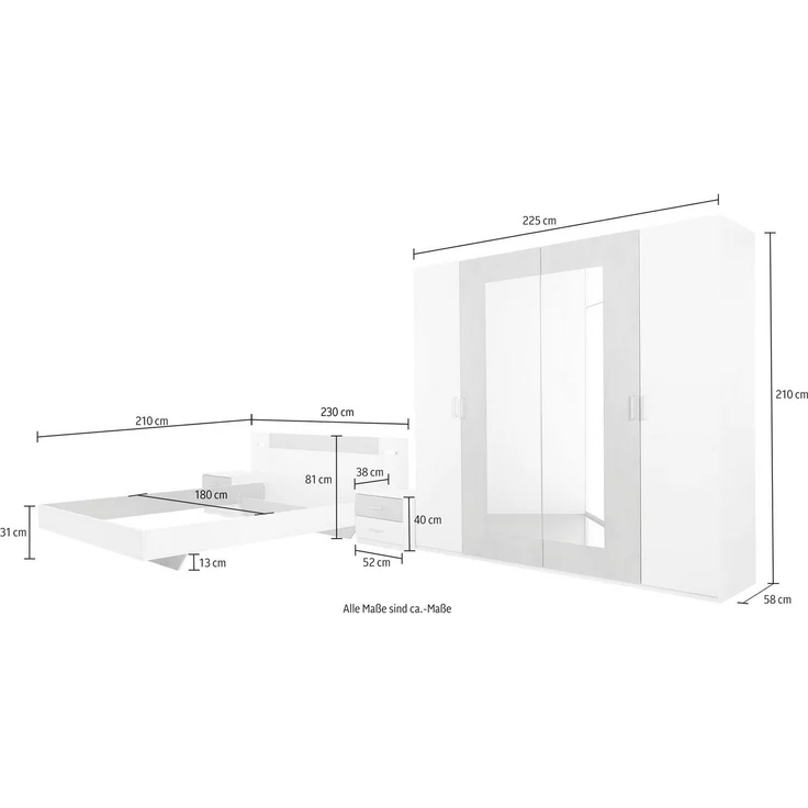 Schlafzimmer 4-teilig ANGIE – Bild 2