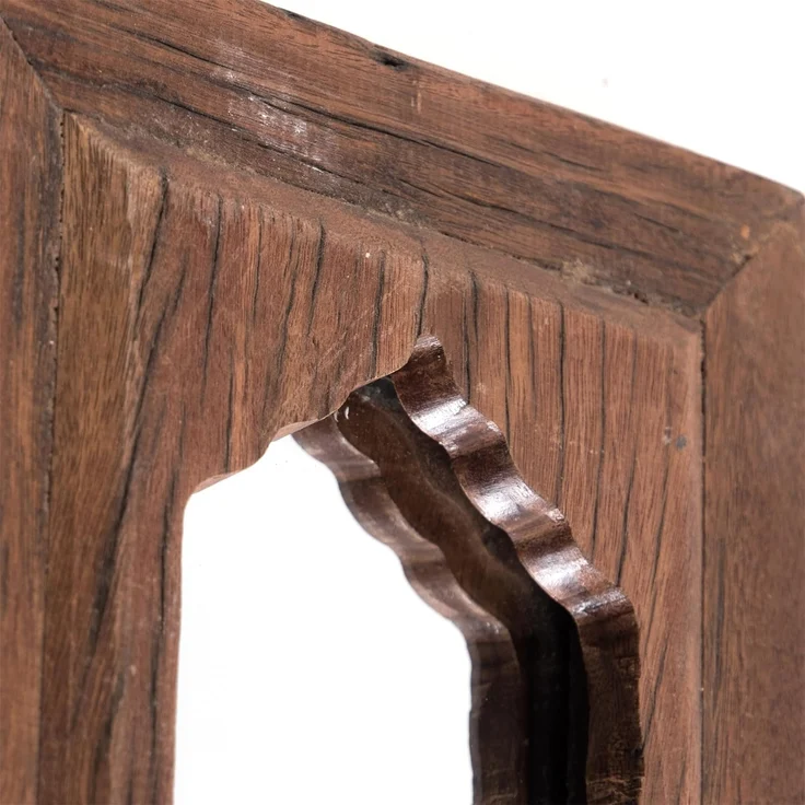 Wandspiegel Sara 40x25 cm, Mahagoni Massivholz dunkelbraun – Bild 5