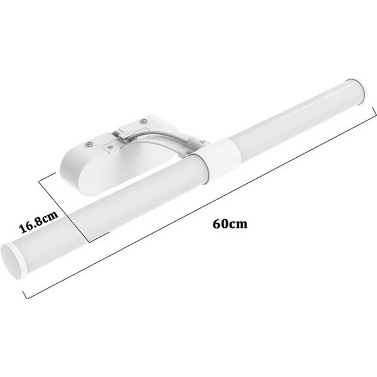 Nettlife LED Spiegelleuchte LED Spiegelleuchte Zimmer 4000K Spiegellampe Schwarz/Weiß, LED fest integriert, Neutralweiß, Geeignet für – Bild 4
