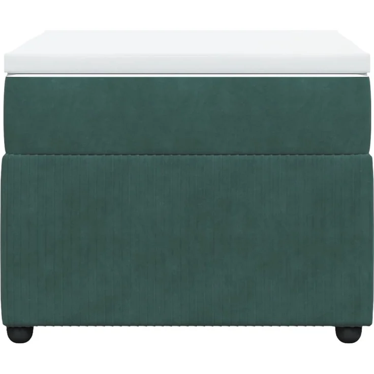 vidaXL Boxspringbett mit Matratze Dunkelgrün 80x200 cm Samt 3285605 – Bild 4