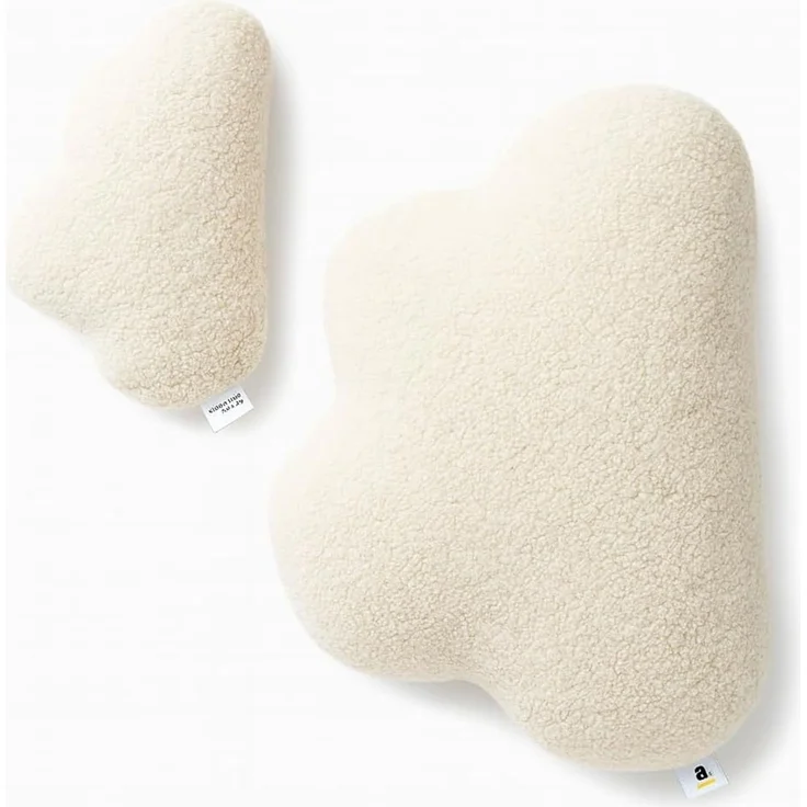 BABEES Dekokissen DEKOKISSEN Boucle Kuschelkissen Herz Wolke GROß 40x25, XXL 60x35 cm, Deko Kissen Geschenk Baby Kinderzimmer Weihnachten Babyshower – Bild 7