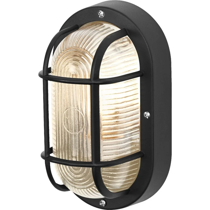 Osram LED Wandleuchte Bulkhead Essential Oval E27 schwarz – Bild 6