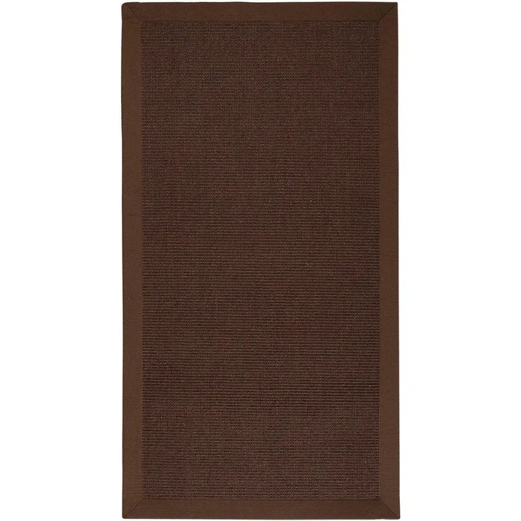 Sisal-Teppich Amazonas | Mit breiter Bordüre | Für alle Wohnbereiche | Dunkelbraun / 160x230 cm