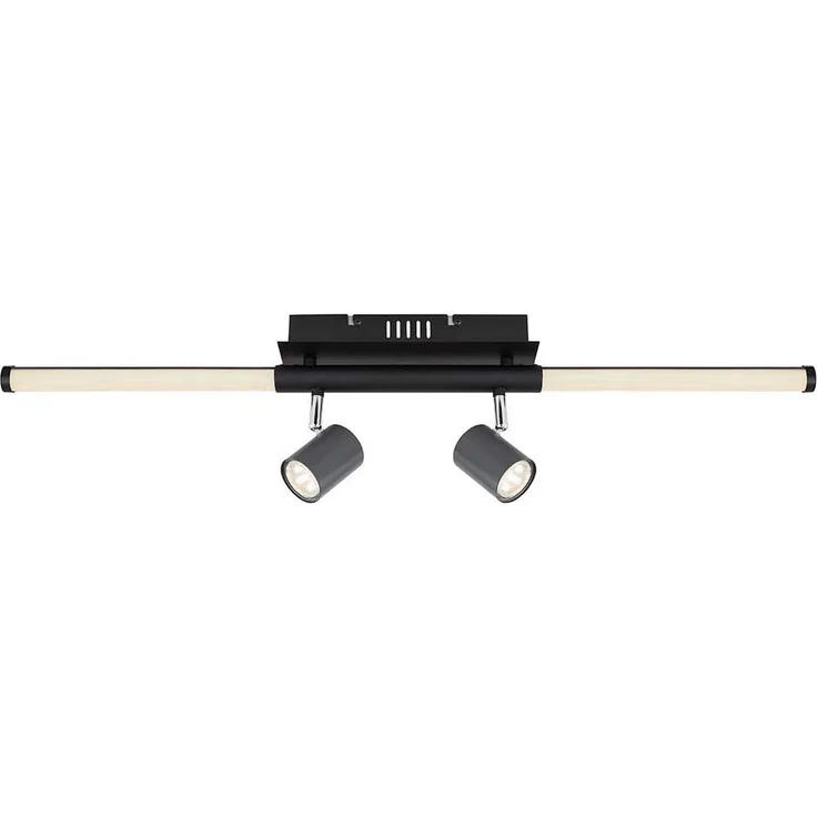 LED Deckenleuchte, schwarz, bewegliche Spots, L 80,4 cm – Bild 9