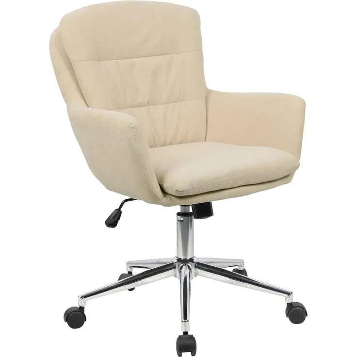 SVITA Schreibtischstuhl MARTE, höhenverstellbar, Bürostuhl, Drehstuhl mit Rollen, Beige