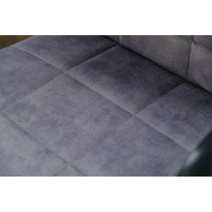 KAWOLA Bürostuhl MERLE Schreibtischstuhl Velvet grau 86 x 52 x 52 cm – Bild 6