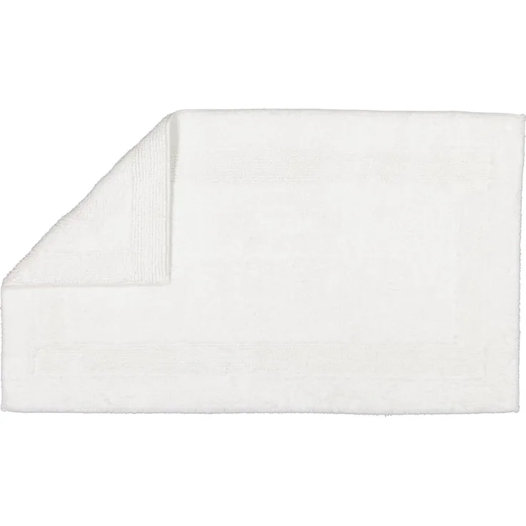 Cawö Wende-Badteppich Luxus Uni Weiß (70x120 cm) 1000-600-70/120