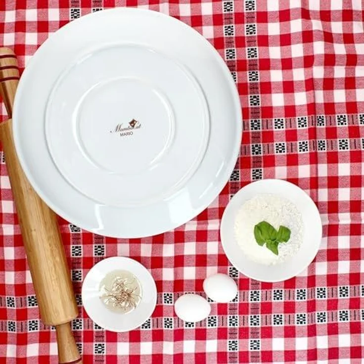 MamboCat Pizzateller 6er Set Mario XXL Pizzateller Ø33,5cm 6 Pers. Teller Pizza Bäcker – Bild 5