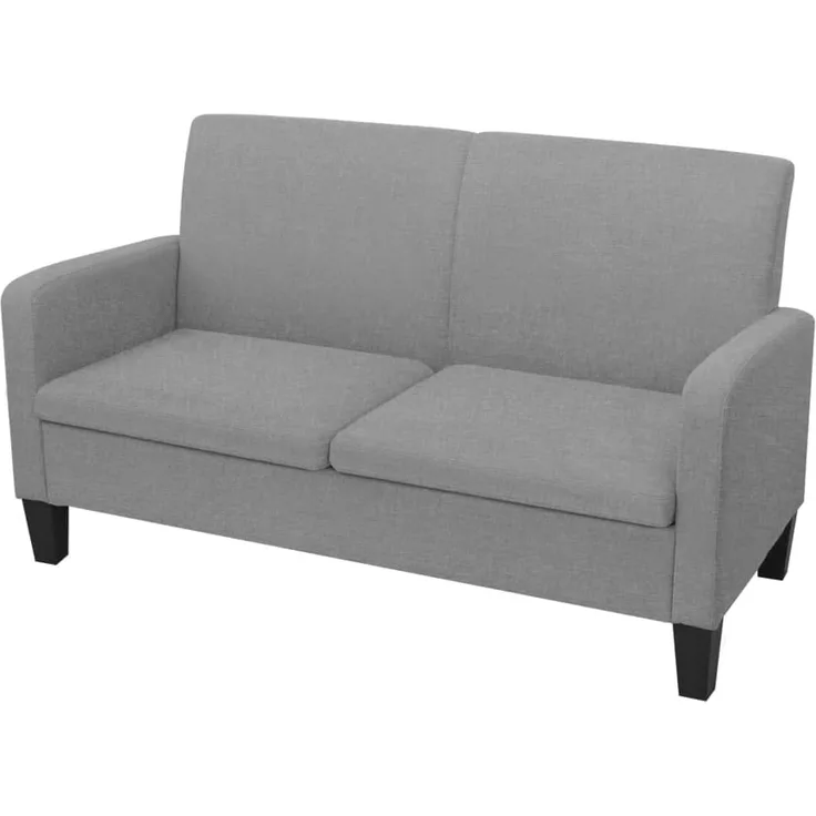 vidaXL 2-Sitzersofa 135 x 65 x76 cm Hellgrau 244708