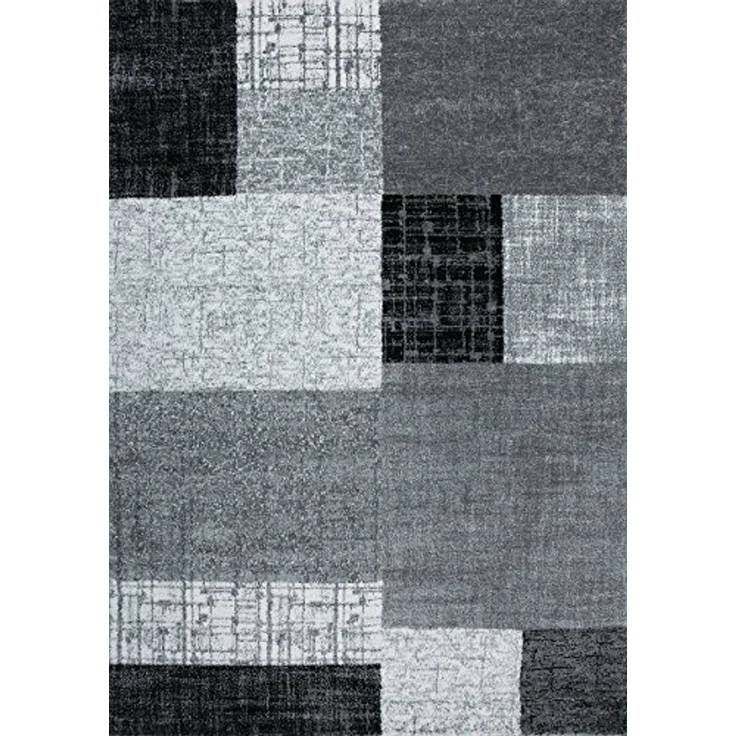 Vimoda Teppich Wohnzimmer Klassisch Karo- kariert Design, Rechteckig, Höhe: 5 mm, Läufer Kachel Optik in Türkis Grau Gelb & Lila Teppich Schlafzimmer – Bild 5