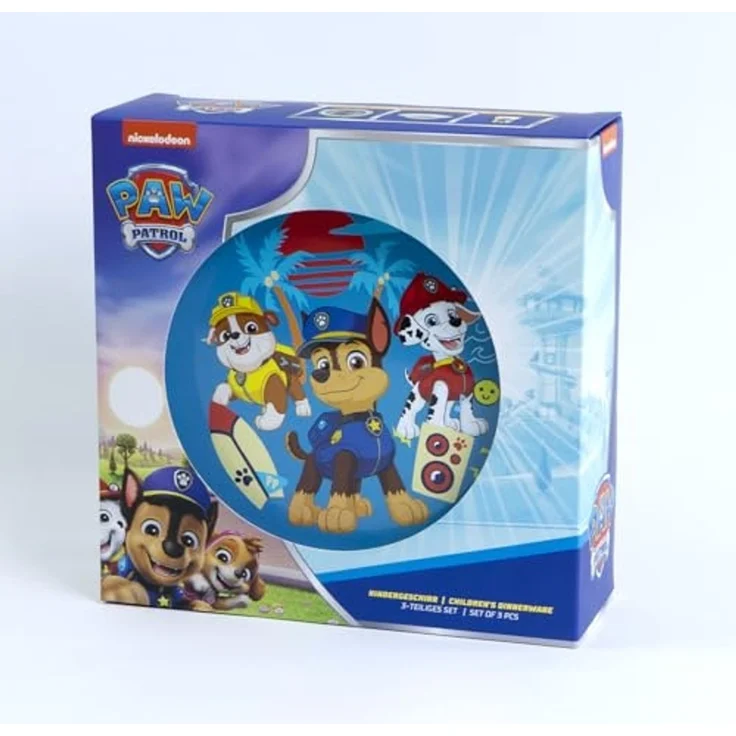 Geda Labels GmbH Kindergeschirr-Set Paw Patrol Boys (3-tlg), PP, Blau, 21,5 x 21,5 x 8,5, spülmaschinengeeignet – Bild 2