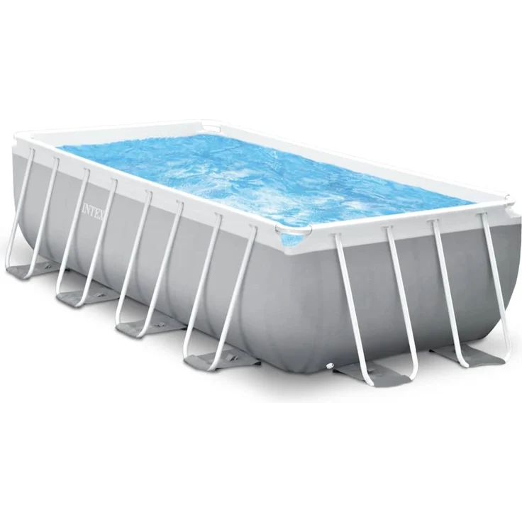 Intex 'Frame Swimming Pool Set Prism Quadra IV', grau, 488 x 244 x 107 cm, inkl. Kartuschenfilteranlage – Bild 3