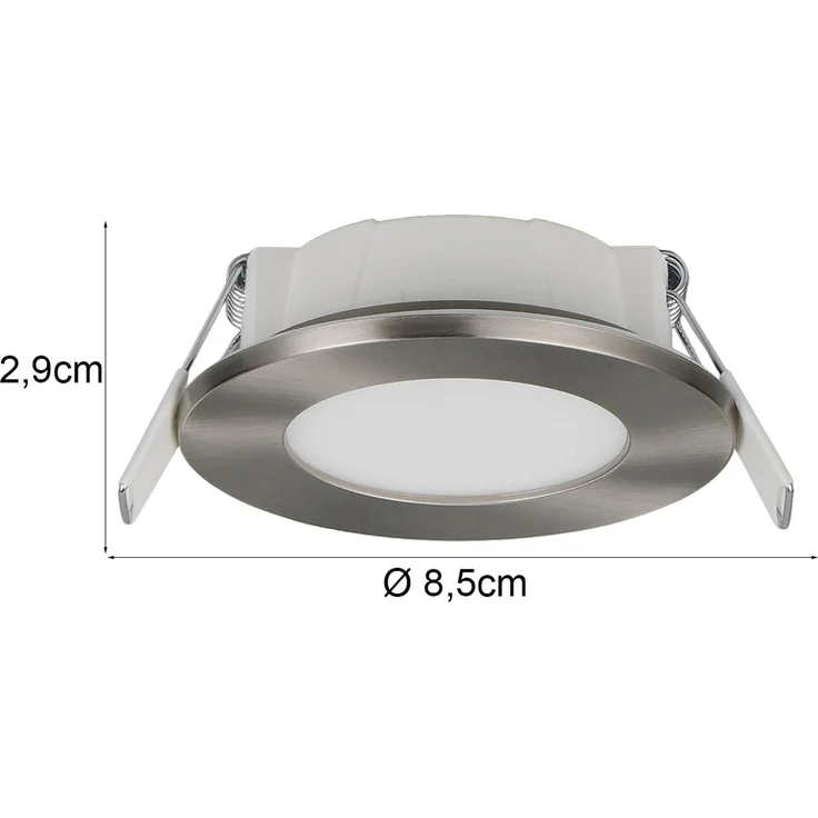 LED Einbaustrahler HIMAL 3er Set, dimmbar, 2 Lichtfarben für Badezimmer, Ø 8,5cm – Bild 3
