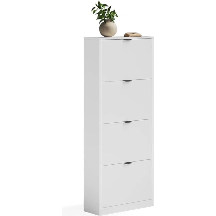 Schuhkipper Gizmo Weiß 59 x 146.6 cm mit 4 Fächern Vicco – Bild 6