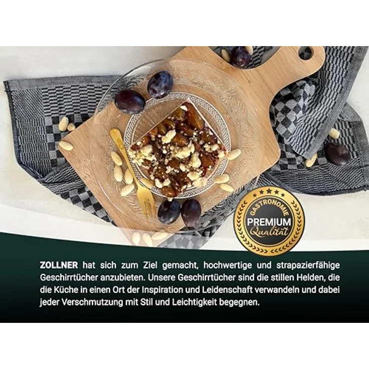 ZOLLNER 20er Set Geschirrtücher Baumwolle in 46x70 cm - super saugstarke und robuste Küchentücher – waschbar bis 60°C – in schwarz kariert - Gastronomiequalität - Oeko Tex® Zertifiziert – Bild 7
