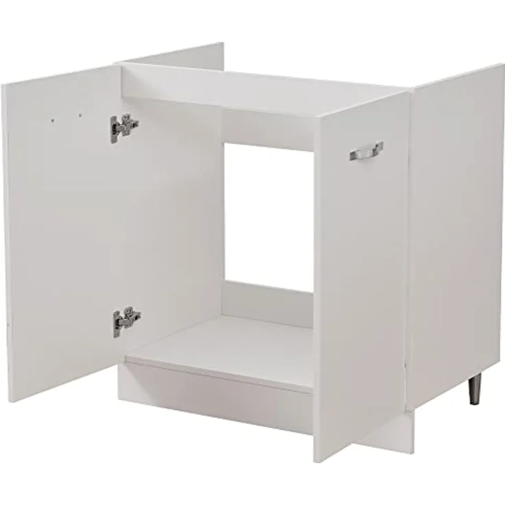 Shally Dogan Unterschrank für Küche, 2 Türen, Unterschrank, 80 Stück für Spülbecken (80 x 50 x 85 cm, Weiß) – Bild 5