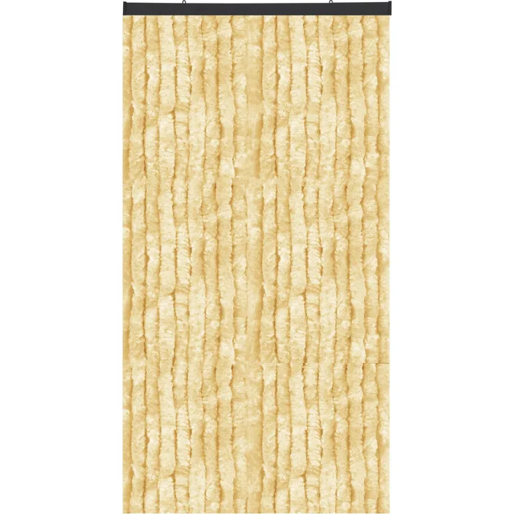 Flauschvorhang in Sondergröße - Türvorhang Breite: 140cm - Länge: 250cm, Creme