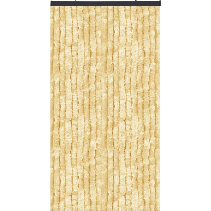 Flauschvorhang in Sondergröße - Türvorhang Breite: 140cm - Länge: 250cm, Creme – Bild 1