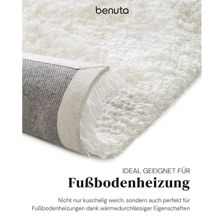 benuta Teppich Whisper, rechteckig, Höhe: 31 mm, Hochflorteppich Wohnzimmer, Schlafzimmer, Esszimmer, Flur, Weich – Bild 5