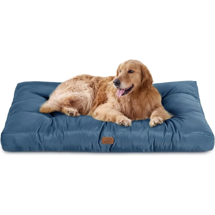 BEDSURE Hundekissen große Hunde waschbar - 111x89 cm hundematratze XXL für große, mittelgroße Hunde Outdoor gepolstert Hundematte Dunkles blau in 10cm Höhe, groß XL Hundebett für Haustiere