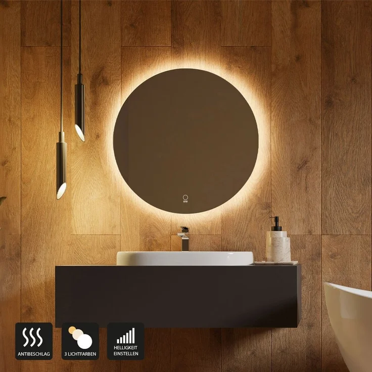 HOME DELUXE LED-Spiegel Rund SILA - 100 cm – Bild 1