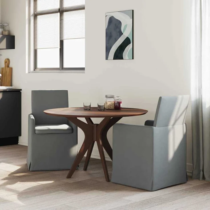 vidaXL Esszimmerstühle 2 pcs Dunkelgrau 57 x 67 x 95 cm Stoff 42017904 – Bild 2
