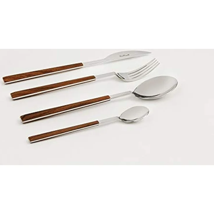 PINTINOX Besteck-Set Sushi (24-tlg), 6 Personen, Edelstahl 18/0, mit Kunststoffgriff in Holz-Optik – Bild 2