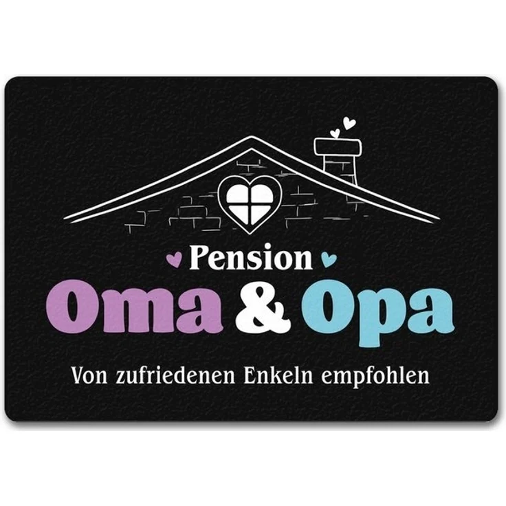 speecheese Fußmatte Pension Oma & Opa Fußmatte in 35x50 cm ohne Rand mit Spruch Von – Bild 4
