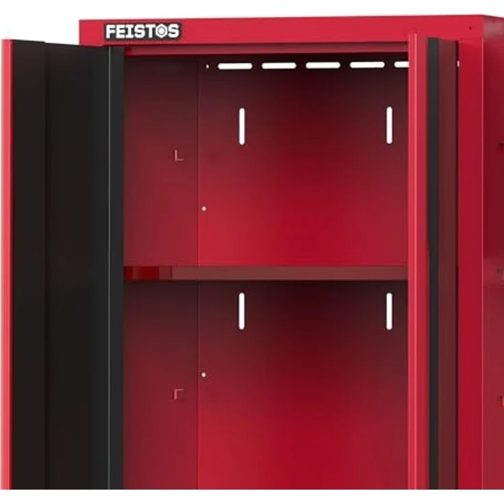 Feistos Werkstatteinrichtung "Juno 14", schwarz/rot, 264 x 46 x 198 cm (B x T x H),2 Hochschränke – Bild 7