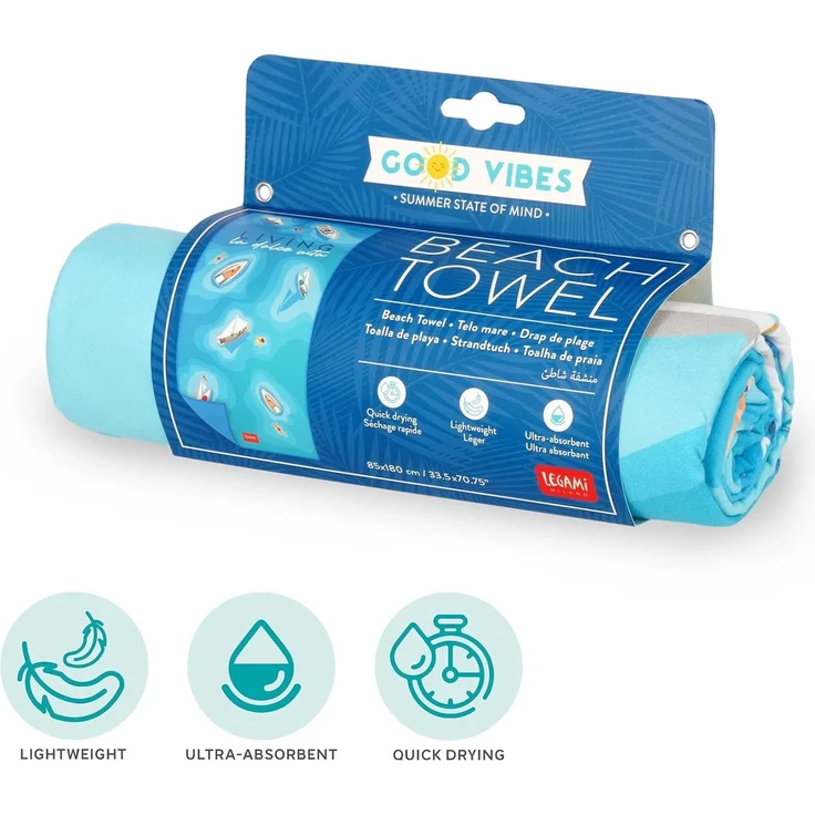 Legami Strandtuch 85x180 cm La Dolce Vita 85% Polyester, 15% Polyamid – Bild 3