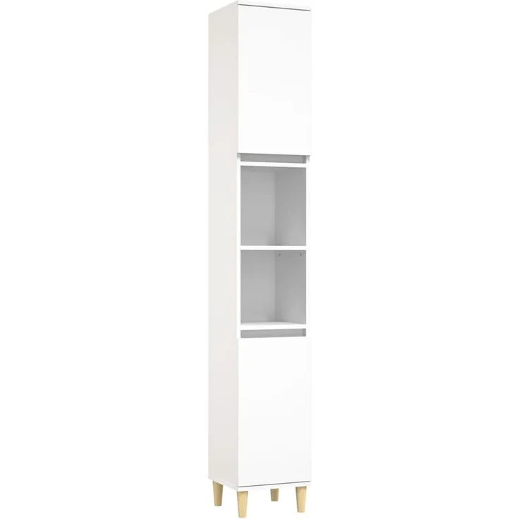 vidaXL 3-tlg. Badmöbel-Set Weiß Holzwerkstoff 3185597 – Bild 5