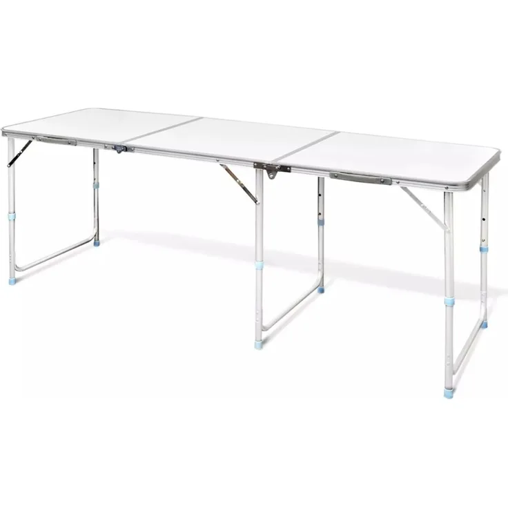 Campingtisch zusammenklappbar höhenverstellbar Aluminium 180 x 60 cm 41326