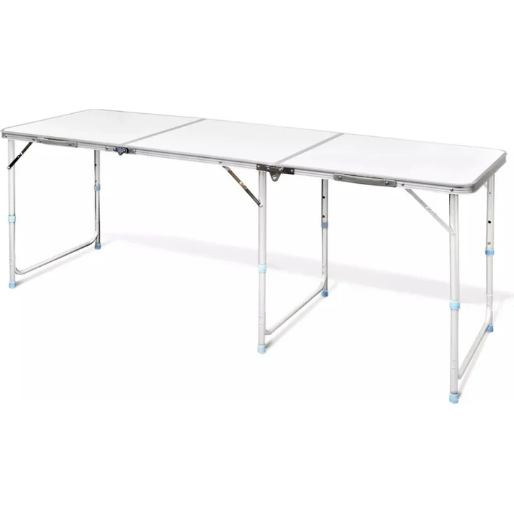 Campingtisch zusammenklappbar höhenverstellbar Aluminium 180 x 60 cm 41326 – Bild 1