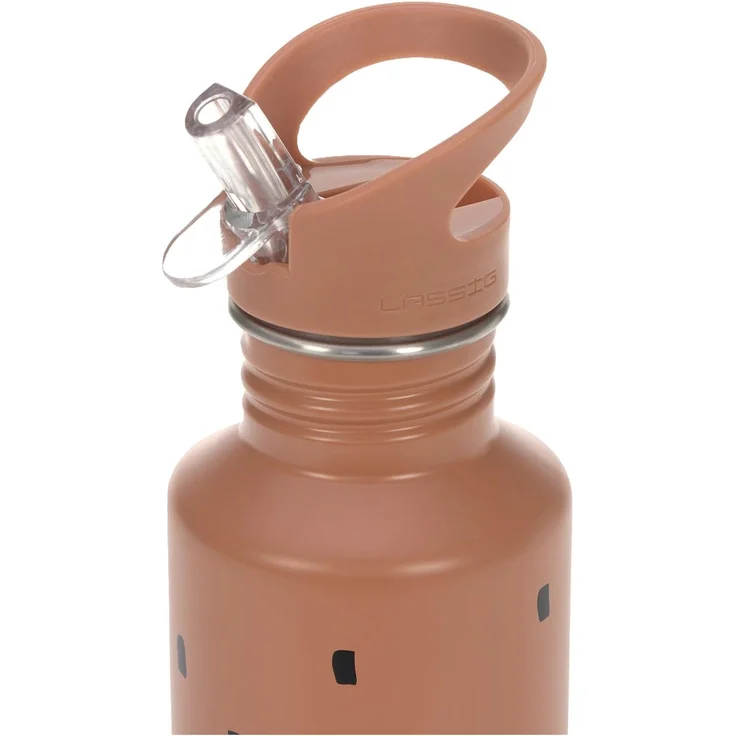 Lässig Kinder Edelstahl Trinkflasche 500 ml Happy Prints Karamell – Bild 4
