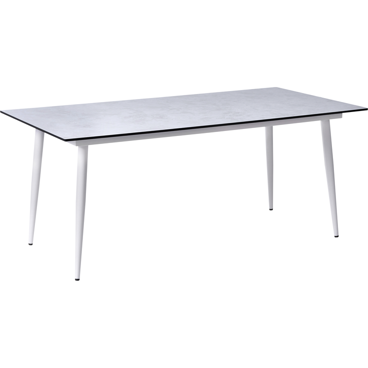 Gartentisch TOLENTINO 180 cm 90 cm Steinoptik Hellgrau
