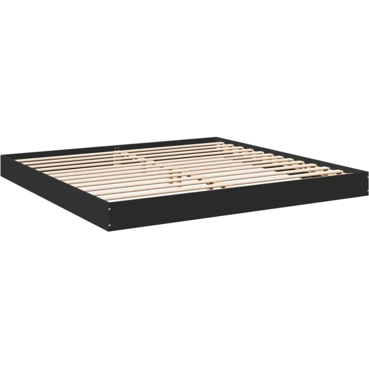 vidaXL Bettgestell Schwarz 200x200 cm Holzwerkstoff 841994 – Bild 5