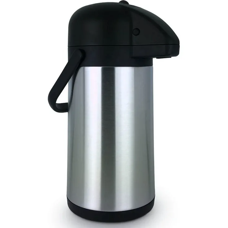 Edelstahl Pumpkanne Airport Thermoskanne 2,2 Liter