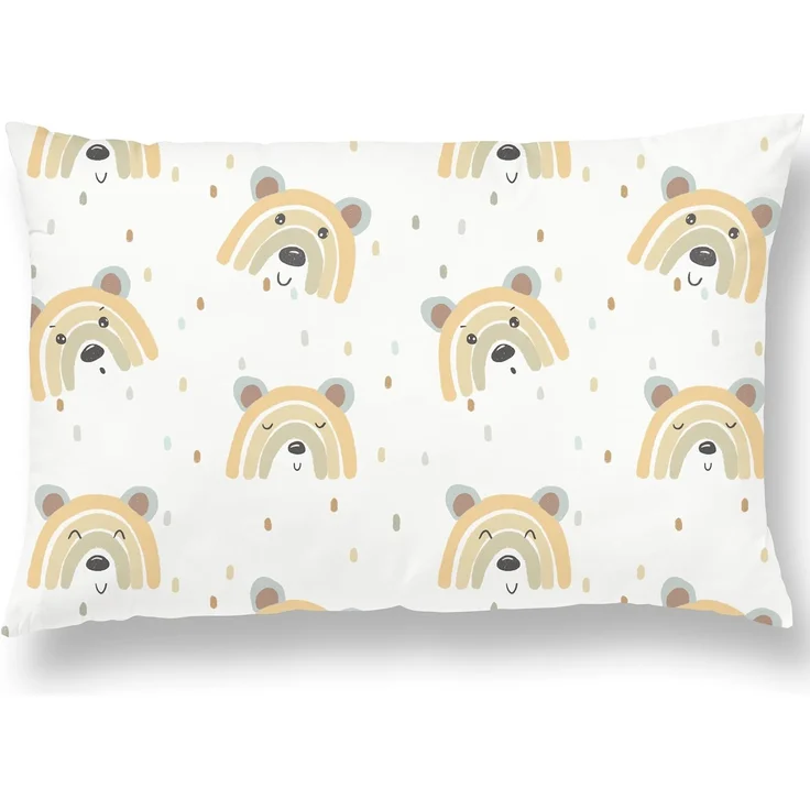 Kinderkissen Mit Kopfkissenbezug Aus Baumwolle- Kopfkissen Geeignet Für 3 Bis 10 Jahre - Größe 60x40 cm - Weiches Kissen Hypoallergen Maschinenwaschbar - Ideal Fürs Bett, Reisen und Schläfchen – Bild 1