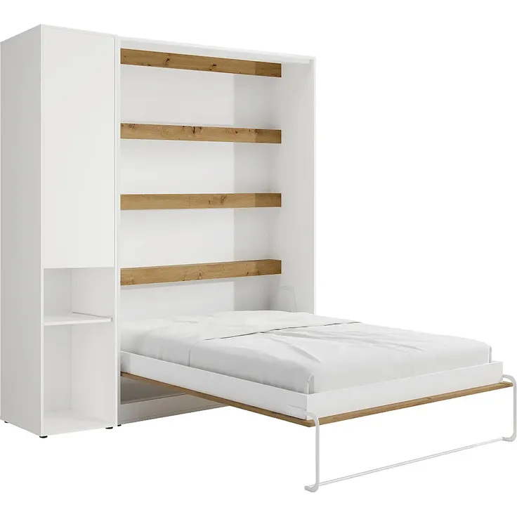 Vente-unique - RAPILI Bett Holz, Platte BeigeWeiß - B 50 cm239,2 cm x H 225,2 cm x L 229 cm – Bild 3